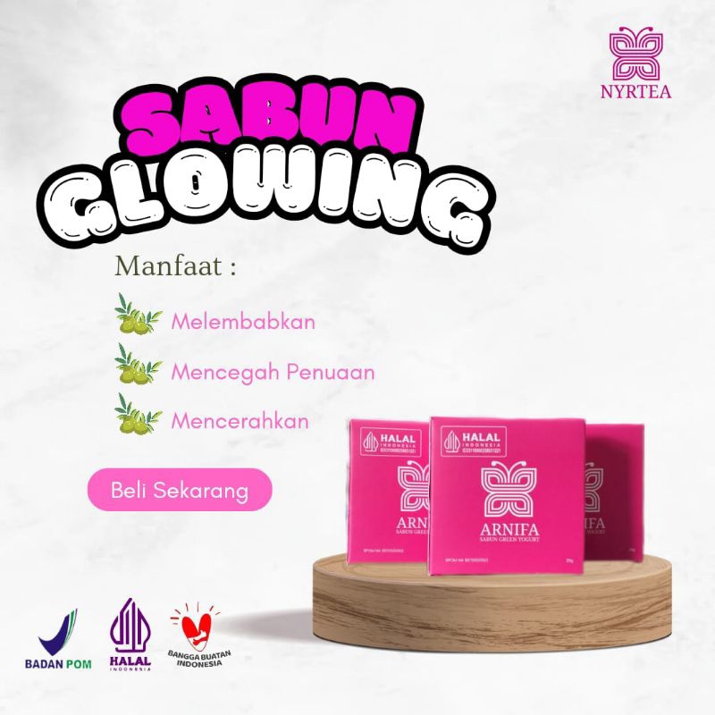 ARNIFA SABUN  GLOWING/SABUN MENCERAHKAN KULIT/BISA DIGUNAKAN SELURUH BADAN