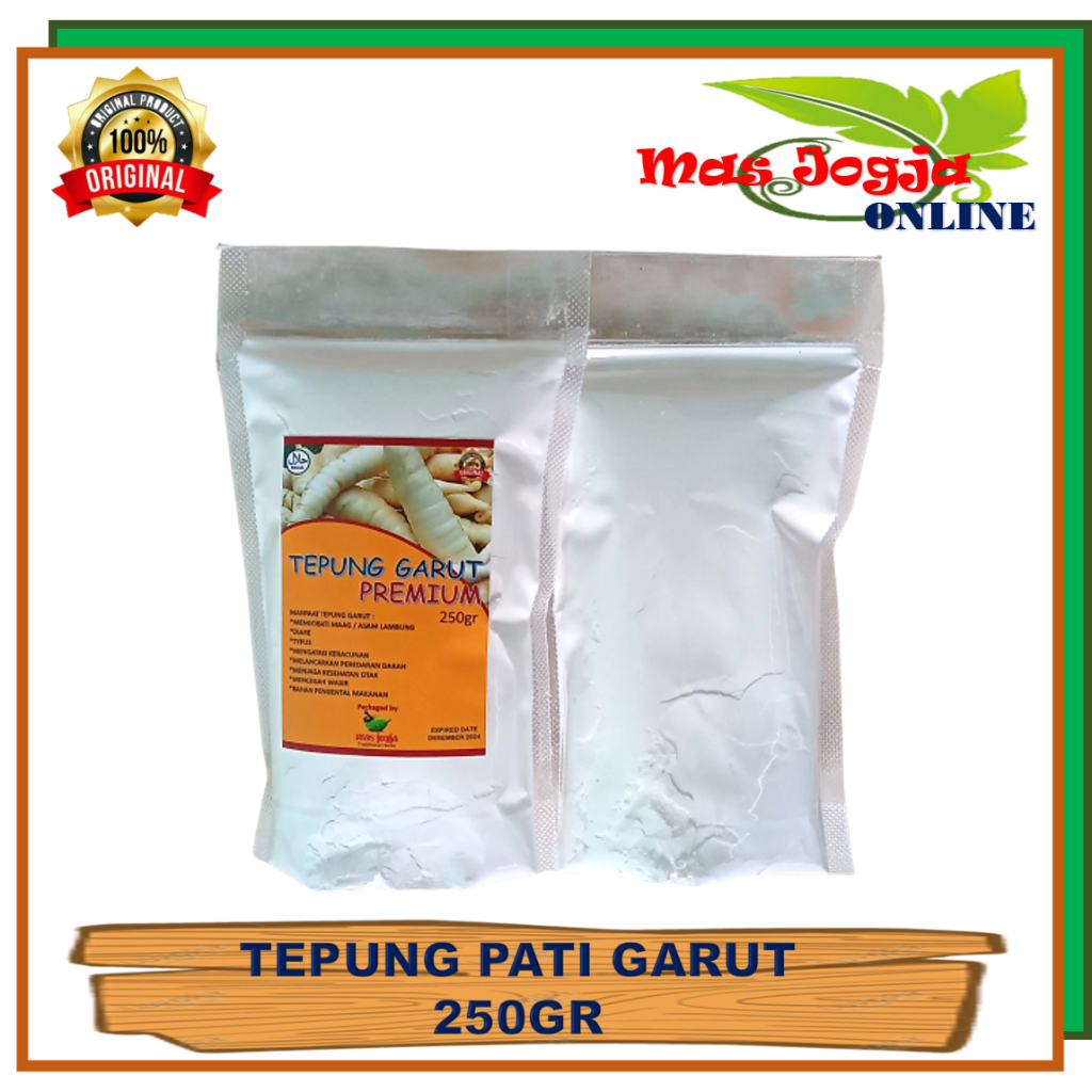 

TEPUNG GARUT PATI IRUT, PATI ANGKRIK, PATI GARUT BUBUR ASAM LAMBUNG MAAG 250 GRAM ORIGINAL