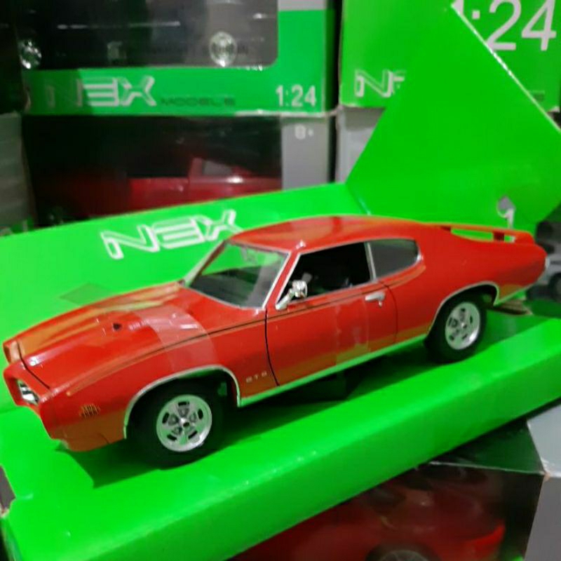 Diecast Welly Skala 1:24 Pontiac GTO 1969 Baru Bukan Bekas Komplit