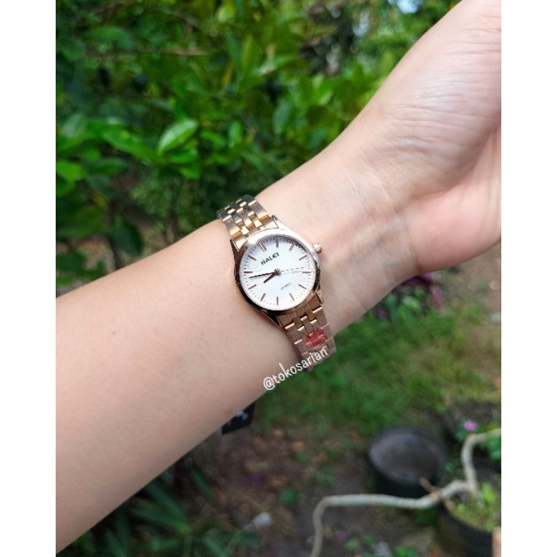 Jam Tangan Halei 596L Original Bergaransi Jam Tangan Rantai Analog Wanita