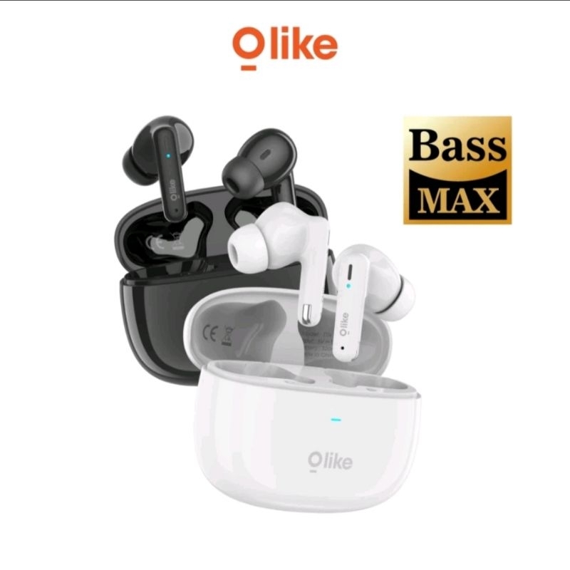 Olike TWS T114 Earphone Wireless Bass TWS Bluetooth 5.3 IPX4 Water Resistance Original Produk