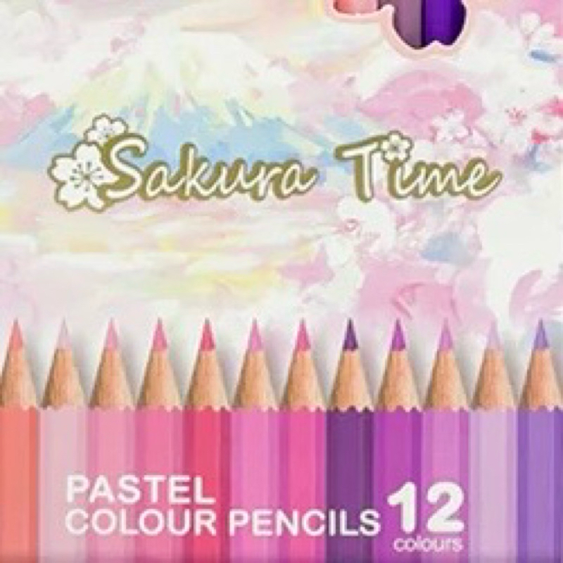 M&G HEX Color Pencil SAKURA TIME  | Pensil Warna Pastel | 12 warna