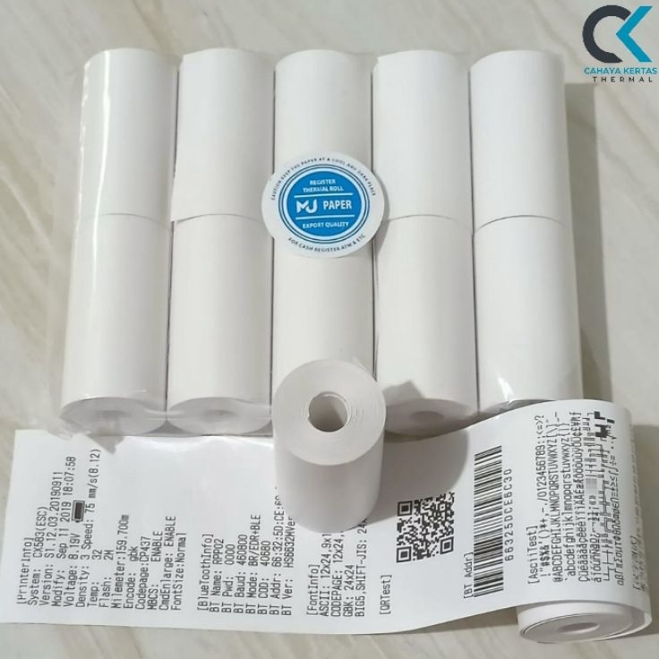 

Paket Baru Kertas Kasir Thermal Edc Bluetooth 57X3 Print Register Paket 1 Roll 1 Pack