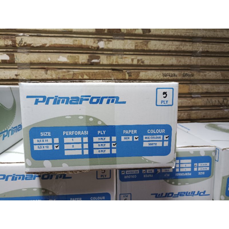 

Kertas Continous Form uk.91/2 x 12 inch 5ply dan 5 ply bagi 2 PRIMA FORM