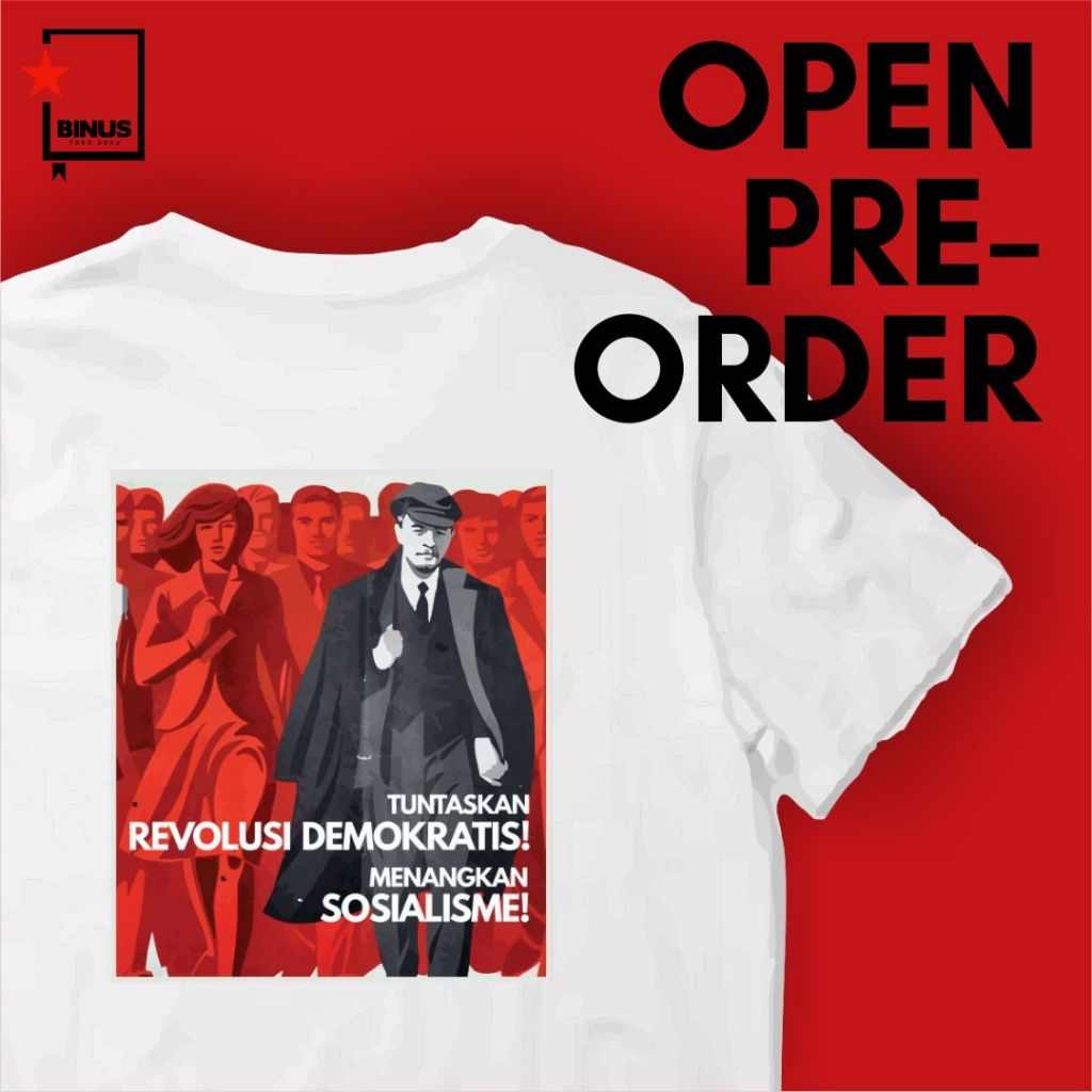 [PREORDER] T-SHIRT KAOS LENIN REVOLUSI OKTOBER
