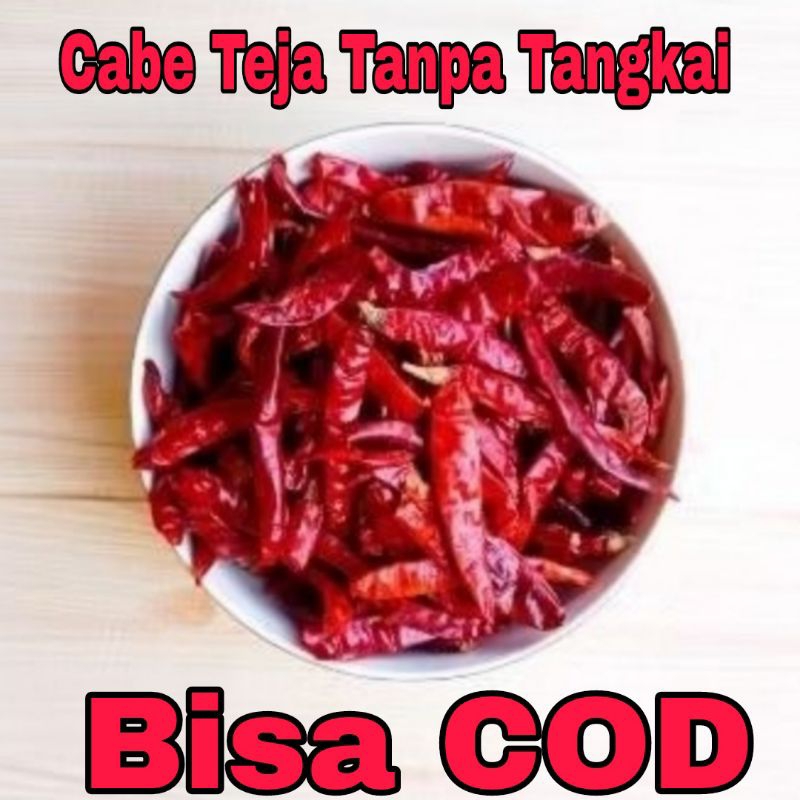 

Cabe Teja Tanpa Tangkai Bisa COD Cabai Teja Kering