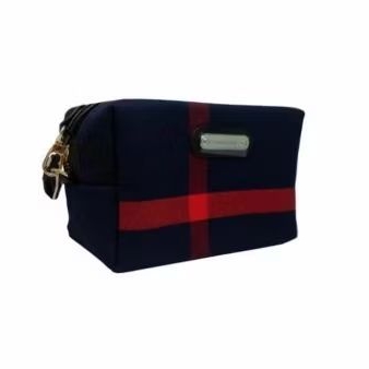 Sonia Miller Pouch 2186-477 Grid Pattern Blue