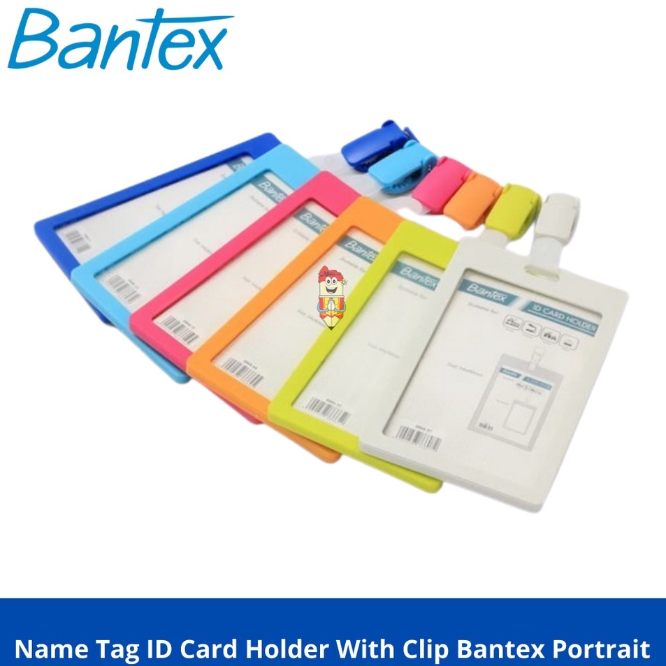 

Paket Diskon Name Tag ID Card Holder With Clip Bantex Portrait