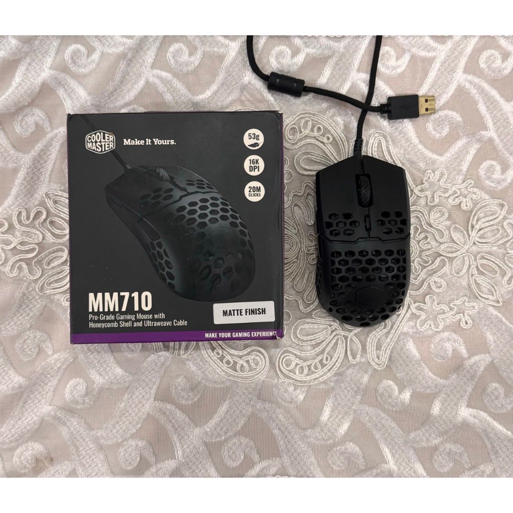 Cooler Master MM710 Gaming Mouse PixArt PMW3389 - Black Matte / Hitam