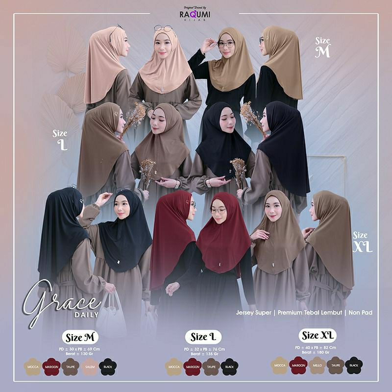 GRACE DAILY HIJAB ORI RAQUMI HIJAB