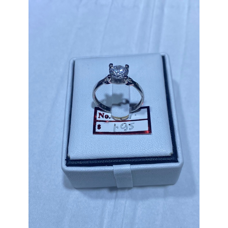 cincin putih emas 375