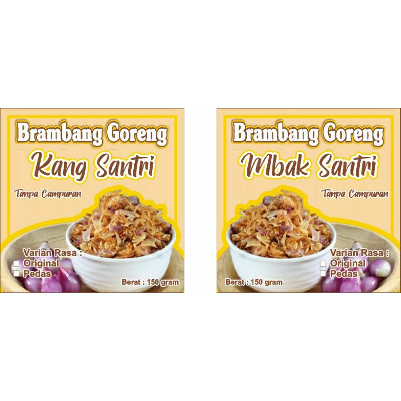 

Brambang Goreng Kang Santri