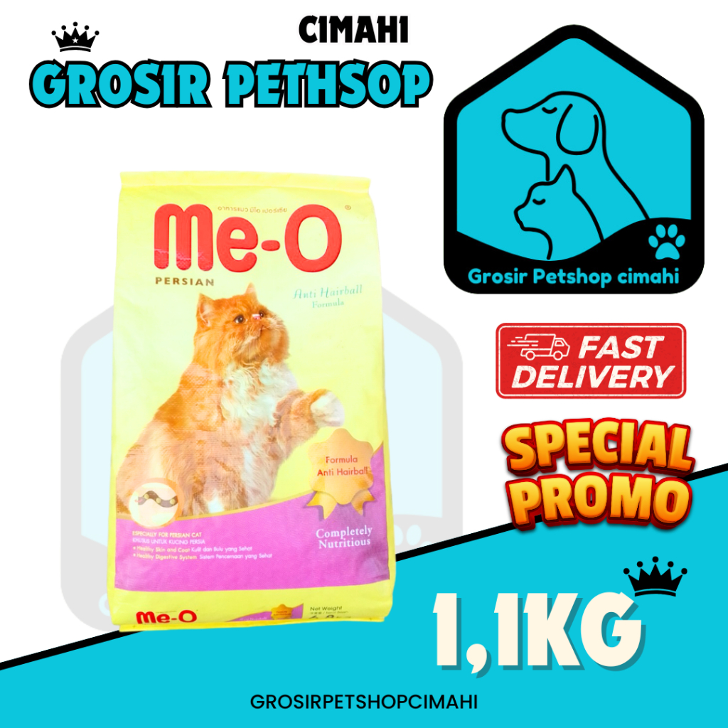 makanan kucing MEO PERSIAN ADULT 1.1kg makanan kucing persian
