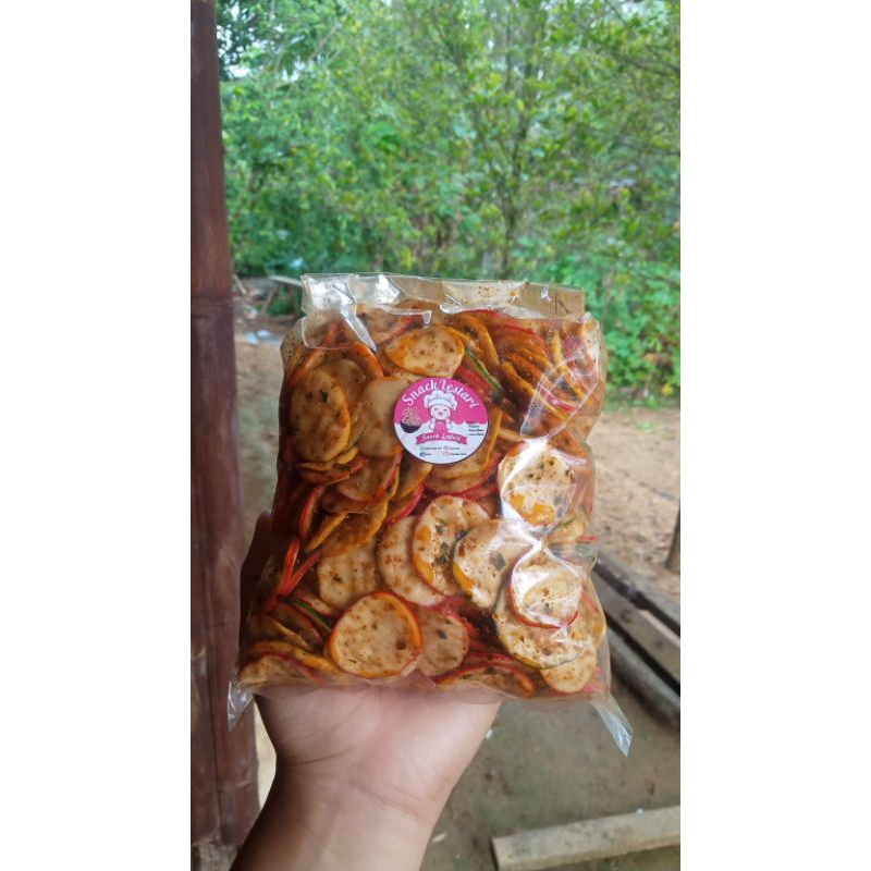 

KERUPUK SEBLAK/BANTAT kemasan 1/4kg varian sedang!!