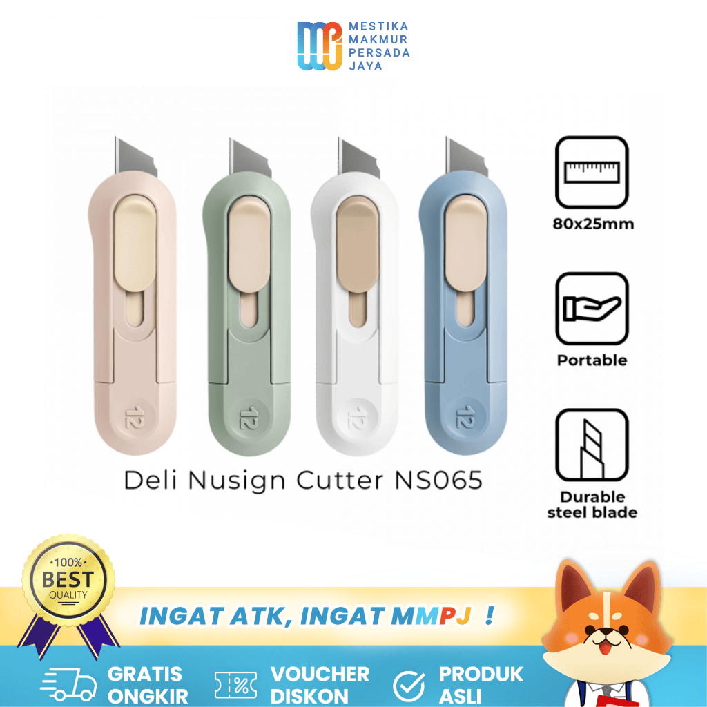 

Deli Nusign Pisau Cutter Tajam Portable Warna Pastel