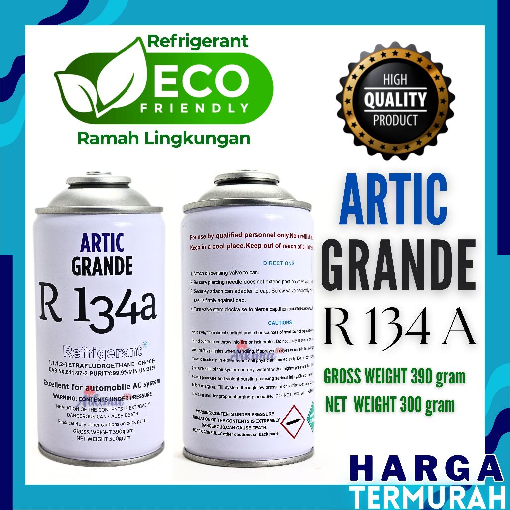 Ba FREON KALENG R134 ARTIC GRANDE FREON MOBIL ARTIK R 134 A KWALITAS 100% MURNI PREON / FREON KULKAS