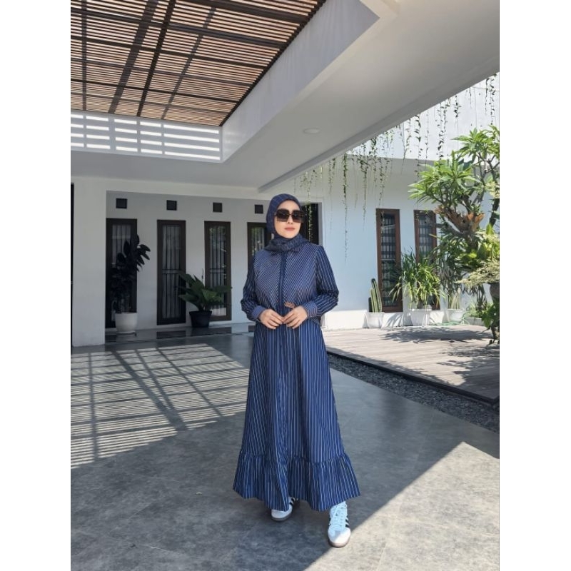 MAUDY midi dress Korina, midi korina terbaru,gamis midi