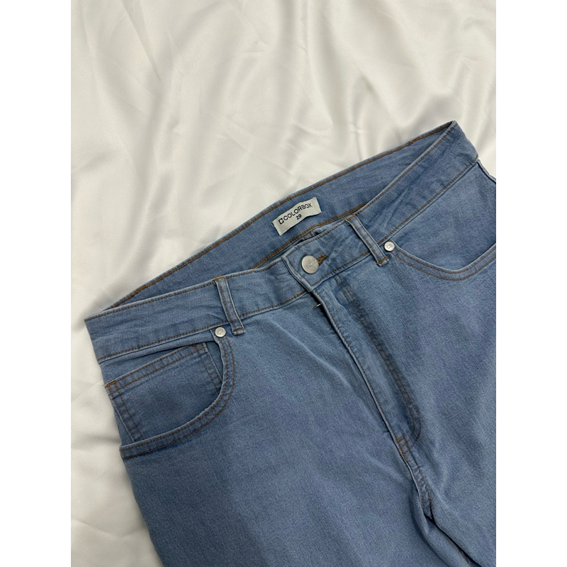 PL preloved Colorbox Cropped Flare Jeans Blue Jeans wanita
