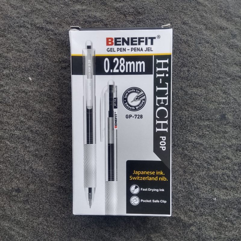 

Pulpen Gel Pen Benefit Hi-Tech Pop GP-728 0.28mm ( 12 Pcs ) [ Original ]