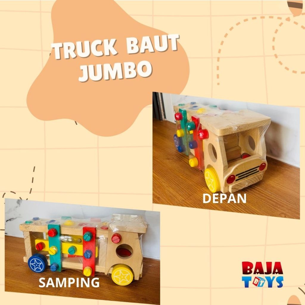 MAINAN EDUKASI TRUK BAUT JUMBO PREMIUM / MAINAN/ TRUK JUMBO /MAINAN TRUCK/ PREMIUM