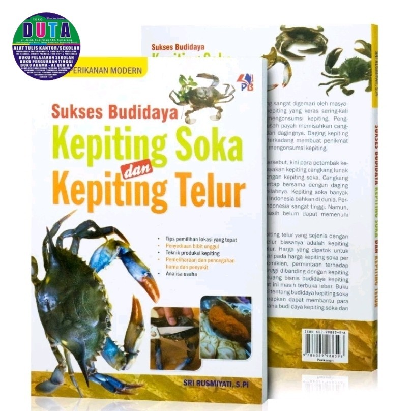 Buku Hobi Perikanan Modern Budidaya Kepiting Soka dan Kepiting Telur
