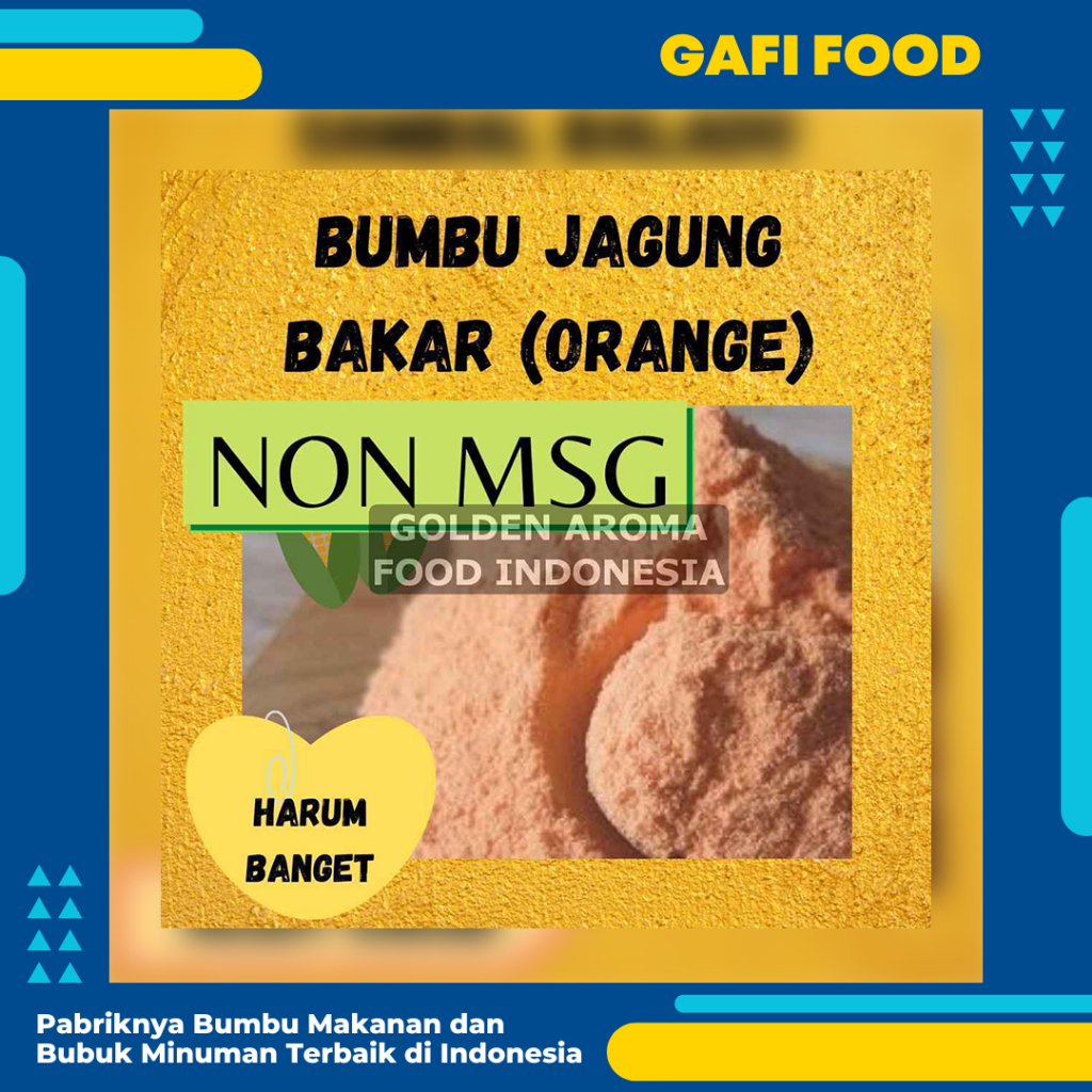 

BUMBU TABUR JAGUNG BAKAR ORANGE NON MSG 1 KG FOOD GRADE 1Kg Bubuk Bumbu Singkong Cilung Kerupuk