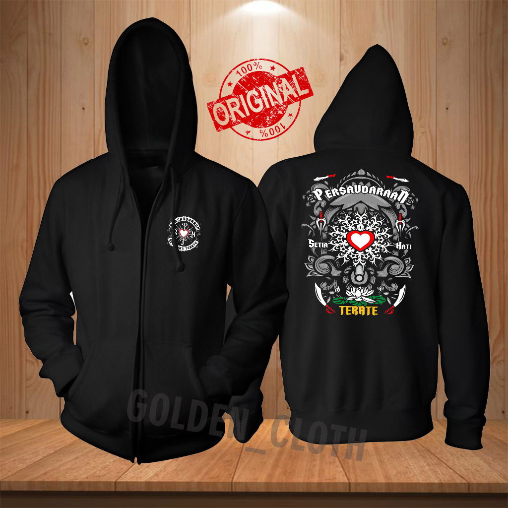 Jaket Hoodie Zipper PSHT Persaudaraan Setia Hati Terate / Jaket Karate