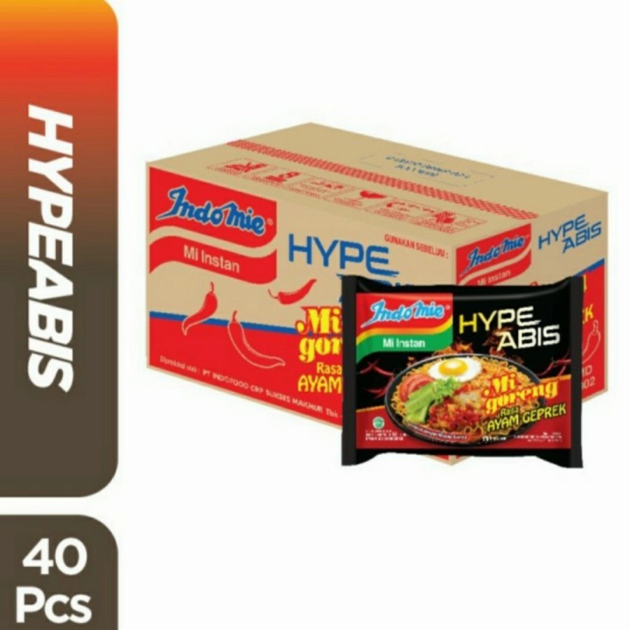 

[ 1 Dus Isi 40pcs ] Indomie Mi Instan Goreng Rasa Ayam Geprek 85g