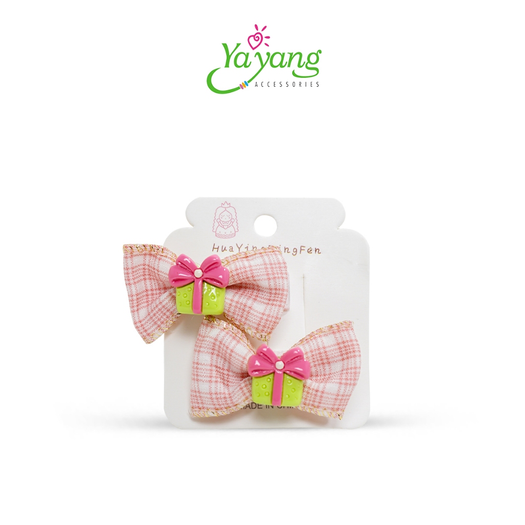 Yayang Jepit Slip Baby Pita Tartan GIFT - JEpitan Rambut Baby SET 2 - NAJ2008
