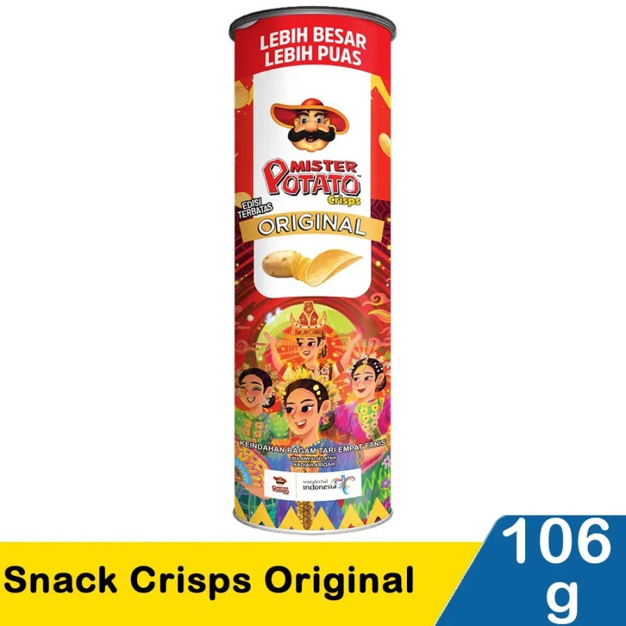 

Mister Potato Crisps kripik kentang Rasa Original 106 gram