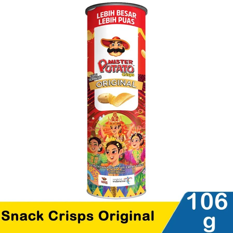 

Mister Potato Crisps kripik kentang Rasa Original 106 gram