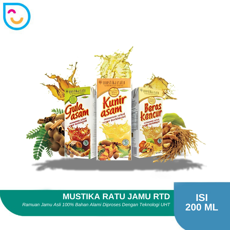 

Mustika Ratu Jamu RTD Gula Asam Kunir Asam Beras Kencur 200 ml