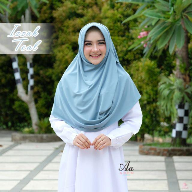 Baru Hijab Pashmina Instan Aden Bergo Izzah L material Jersey Valenci Premium Pastan Izzah