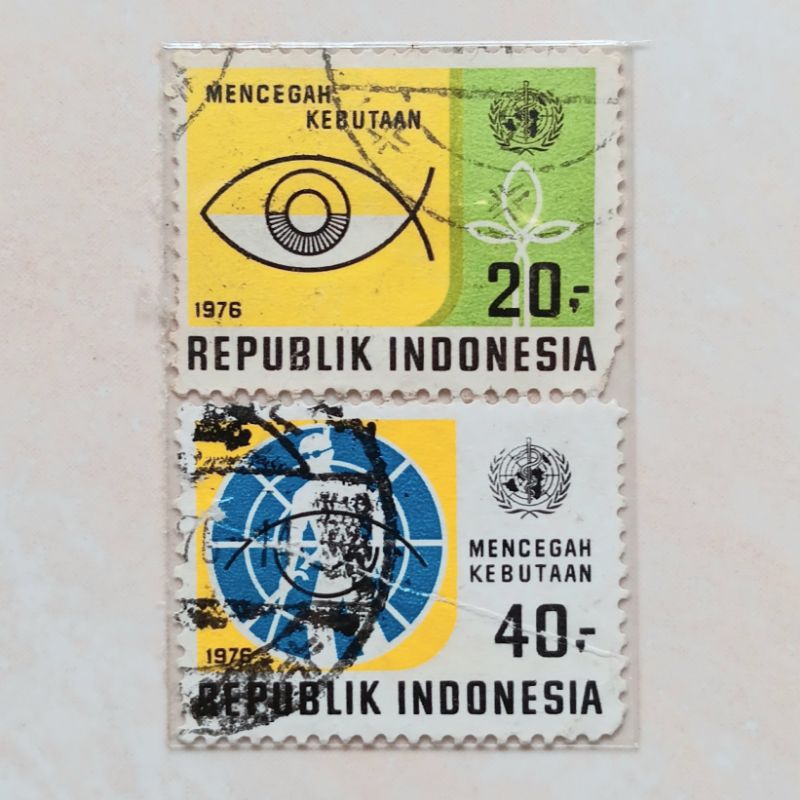 

(AC) Perangko Indonesia 1976 Mencegah Kebutaan Set Lengkap 2 pcs Used