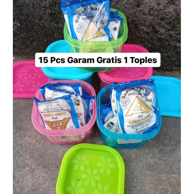 

Garam Halus 15 Pcs Gratis 1 Toples Plastik