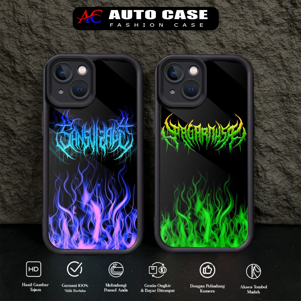 Case IPHONE 13 Auto Case Motif [ API  ] Case Hp Glossy Casing Hardcase Softcase Bisa cod