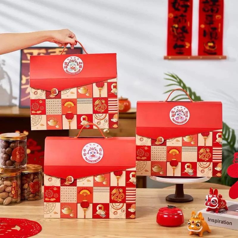 

NEW DESIGN.....!! PAPER BAG IMLEK TAHUN ULAR 2025 - TAS TENTENG BOX CNY - Kotak Snack hampers cny - Kotak Hampers sincia