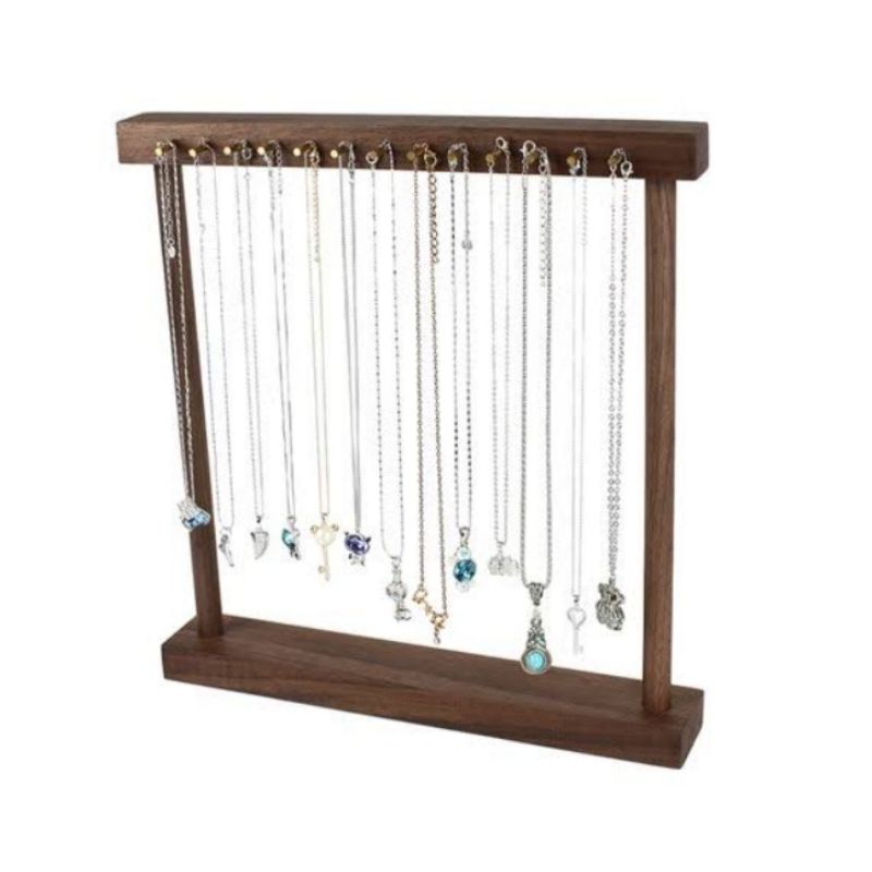 Wooden Necklace Display Stand / Gantungan Display Kalung Stand Kayu Jati