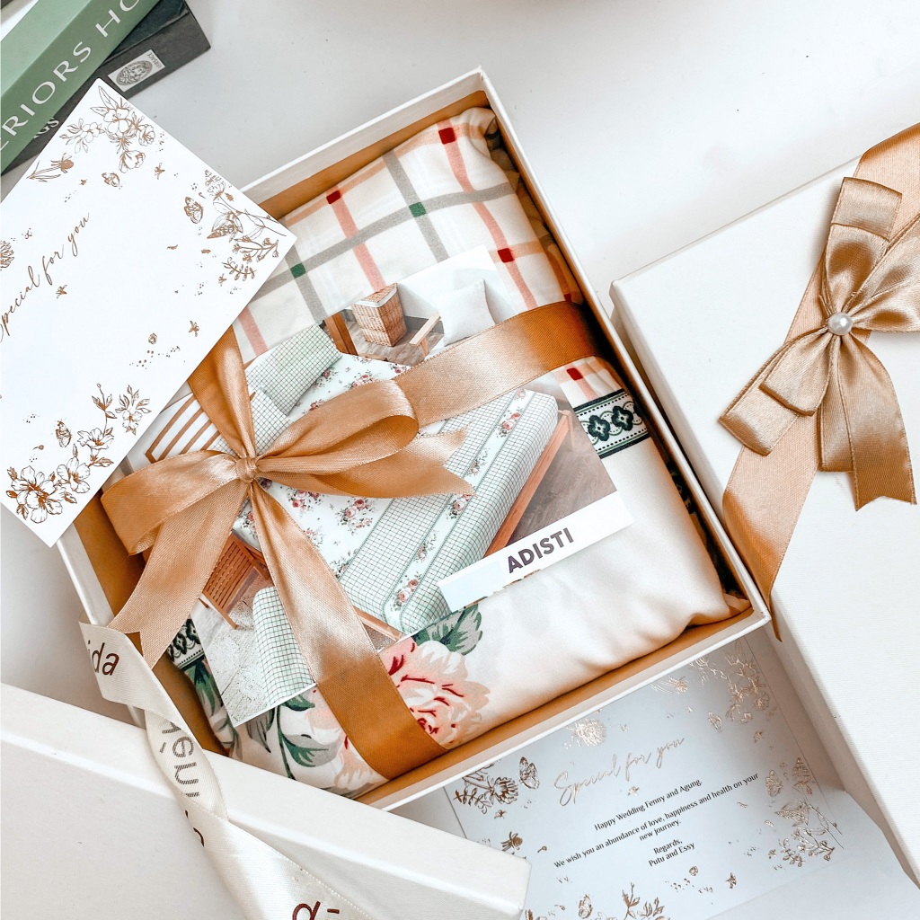 Denida - Premium Hampers Sprei Kintakun Lady Rose 160x200cm | Hadiah Nikah | Kado Wedding | Hampers 