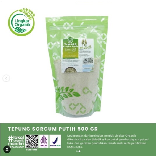 

Lingkar Organik Tepung Sorgum Putih Organik 500gr - Gluten Free