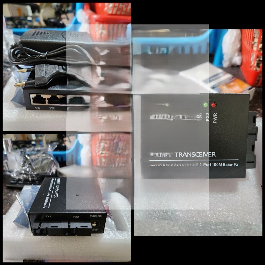 Media Converter Fiber Optik 2 FO 4 LAN | 2FO 4lan 10/100 support POE
