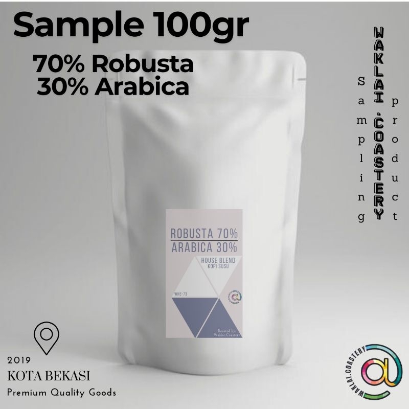 

biji kopi blend 70R/30A kopi susu series 100gr