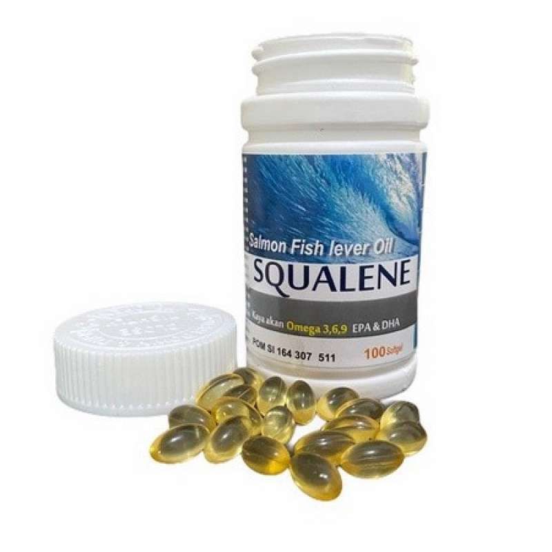 Squalene Salmon Fish Lever Oil minyak ikan salmon Softgel 100℅ Original