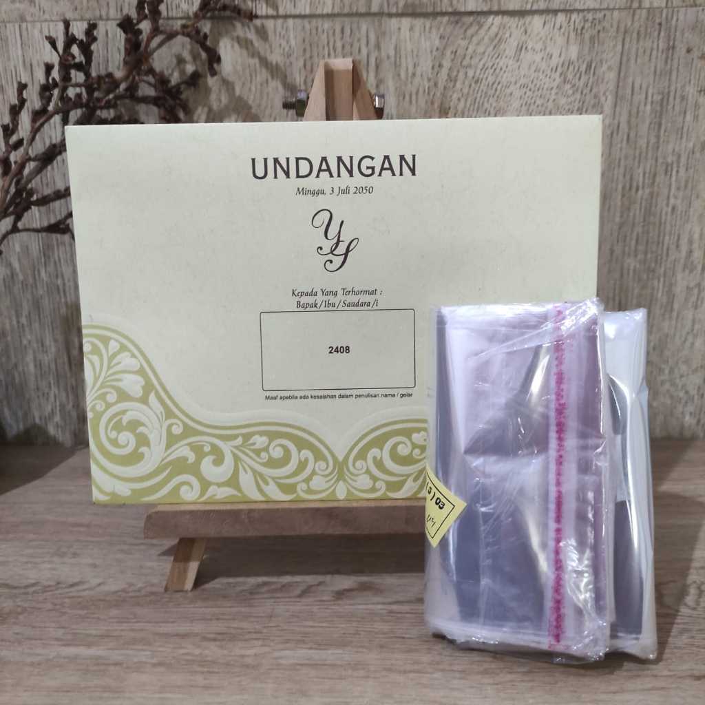 2408 Erba Blangko Undangan Kosongan Amplop, Undangan Pernikahan Murah + opp Plastik