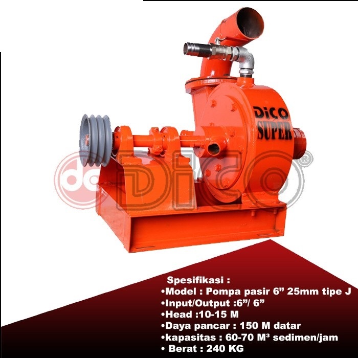 POMPA Pasir DICO - 6" 20mm seri J - as 2½"