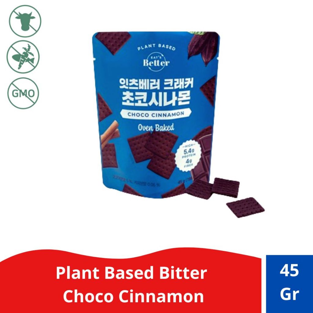 

Plant Eat Choco Cinnamon - biskuit cokelat kayu manis Korea 45 gr