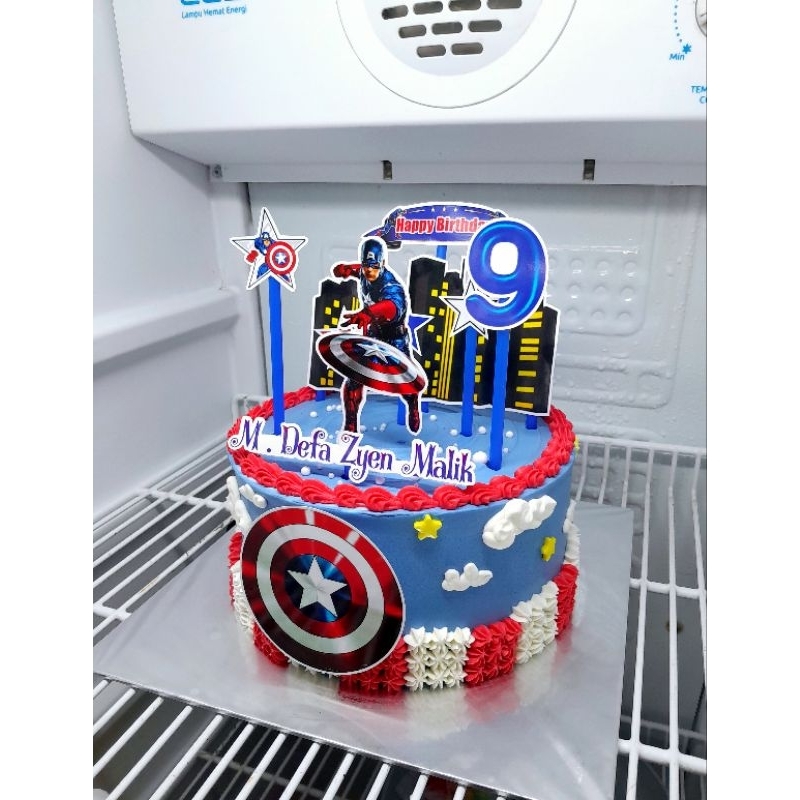 

Topper kue ulang tahun Captain America