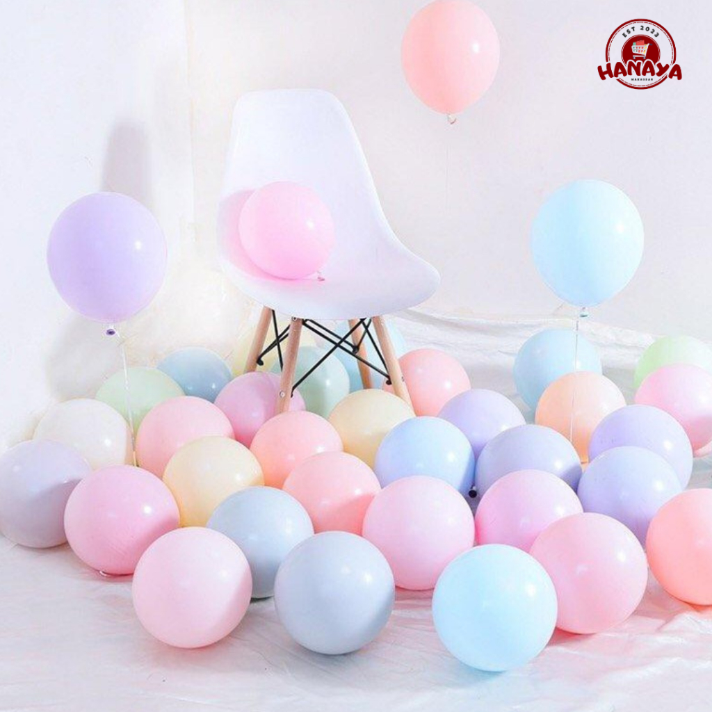 12 inch Balon Macaron Per Pack Warna Lengkap Untuk Acara Ulang Tahun / Wisuda / Party / Pesta