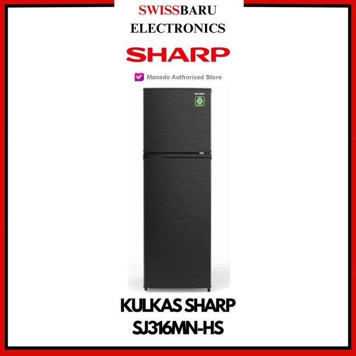 MANADO - KULKAS 2 PINTU SHARP SJ-316MN-HS