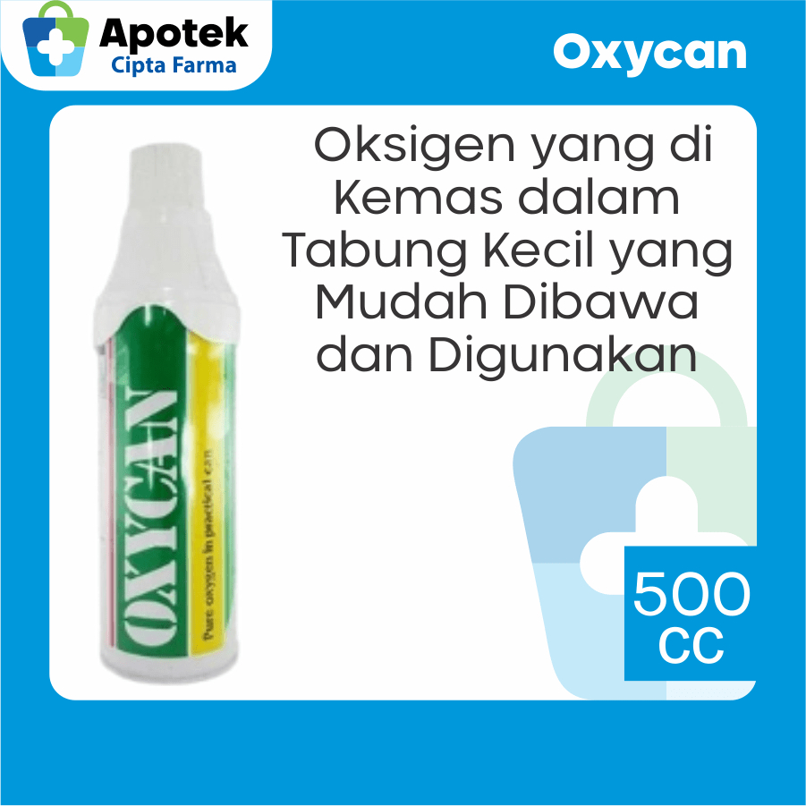 Oxycan Portable Oxygen Oxigen Oksigen Tabung Kecil Alat Oksigen Pernafasan Sesak Nafas dan Asma